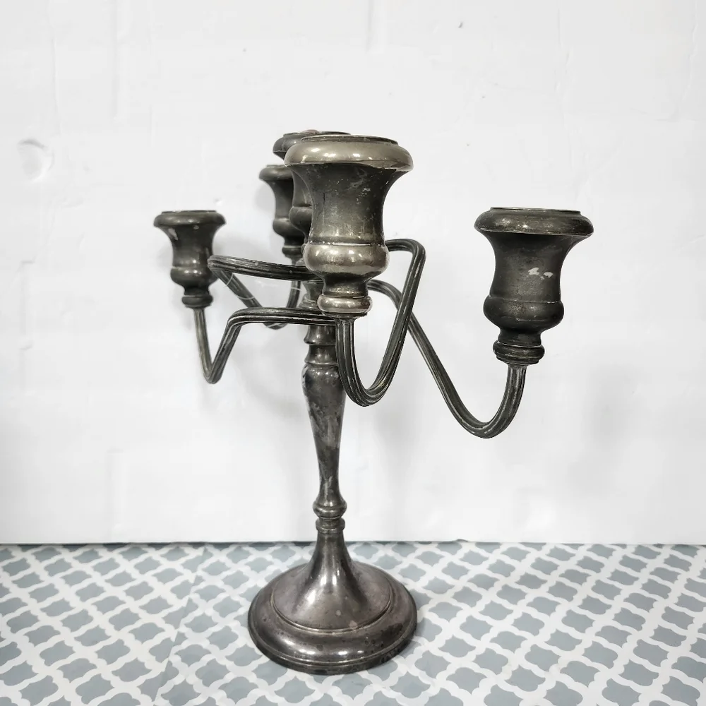 Silverplate Candelabra 5 Branch